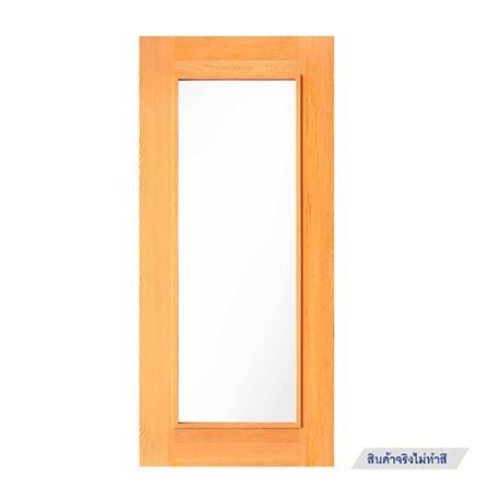 ประตูไม้ดักลาสเฟอร์ ไม่เจาะลูกบิด D2D D2D-418 90x200 ซม. สีธรรมชาติ_0