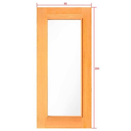 ประตูไม้ดักลาสเฟอร์ ไม่เจาะลูกบิด D2D D2D-418 90x200 ซม. สีธรรมชาติ_4