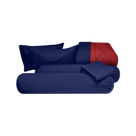 ชุดผ้าปูที่นอน 6 ฟุต (ชุด 6 ชิ้น) SANTA BEDDING สี BLUE/RED_5