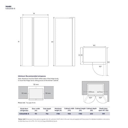ตู้เย็น SIDE BY SIDE ELECTROLUX ESE6200B-B 22.0 คิว สีดำ อินเวอร์เตอร์_7
