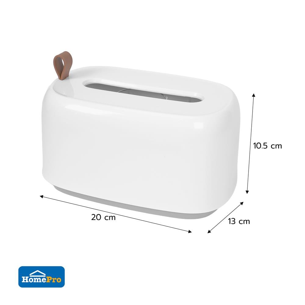 กล่องทิชชู่แผ่น KECH IVORY สีขาว