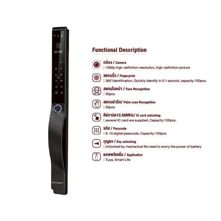กลอนดิจิตอล CONLOCK CL-XETIA สีดำ_4