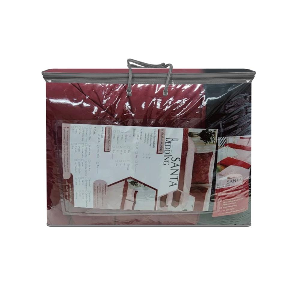 ชุดผ้าปูที่นอน 6 ฟุต (ชุด 6 ชิ้น) SANTA BEDDING สี BLACK/RED