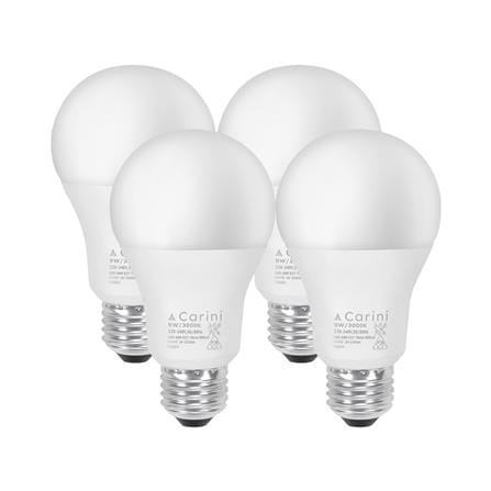 หลอด LED CARINI A60 ECOLIFE2 9 วัตต์ WARM WHITE E27 (แพ็ก 4 ชิ้น)_0