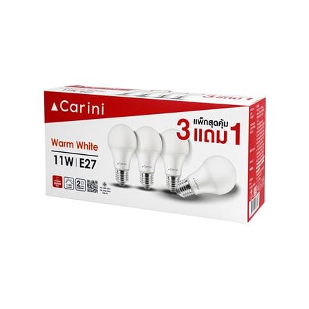หลอด LED CARINI A60 ECOLIFE2 11 วัตต์ WARM WHITE E27 (แพ็ก 4 ชิ้น)_2