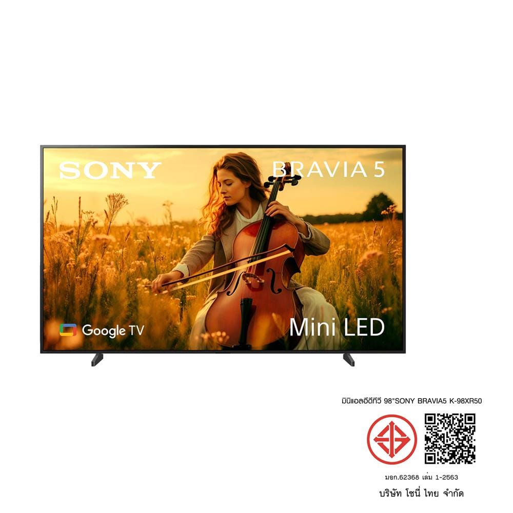 ทีวีมินิแอลอีดี 98 นิ้ว SONY (4K, MINI LED (QLED), GOOGLE TV) BRAVIA 5 K-98XR50