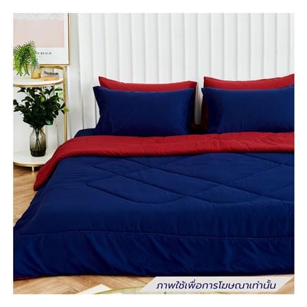 ชุดผ้าปูที่นอน 3.5 ฟุต (ชุด 4 ชิ้น) SANTA BEDDING สี BLUE/RED_1