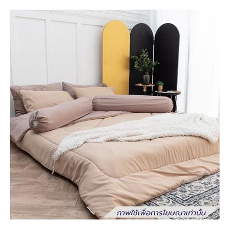 ชุดผ้าปูที่นอน 6 ฟุต (ชุด 6 ชิ้น) SANTA BEDDING สี CREAM/BROWN_0