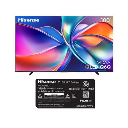 ทีวีคิวแอลอีดี 100 นิ้ว HISENSE (4K, QLED, VIDAA) 100Q6Q_7