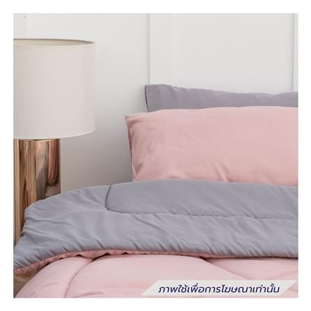 ชุดผ้าปูที่นอน 6 ฟุต (ชุด 6 ชิ้น)  SANTA BEDDING สี GREY/PINK_3