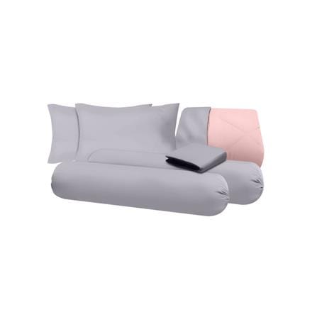 ชุดผ้าปูที่นอน 6 ฟุต (ชุด 6 ชิ้น)  SANTA BEDDING สี GREY/PINK_5