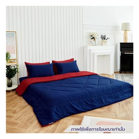 ชุดผ้าปูที่นอน 5 ฟุต (ชุด 6 ชิ้น) SANTA BEDDING สี BLUE/RED_0