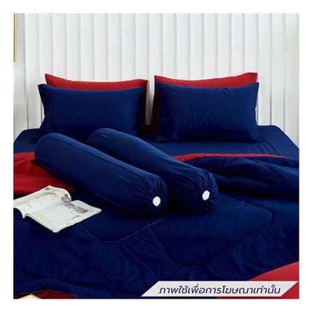 ชุดผ้าปูที่นอน 5 ฟุต (ชุด 6 ชิ้น) SANTA BEDDING สี BLUE/RED_2