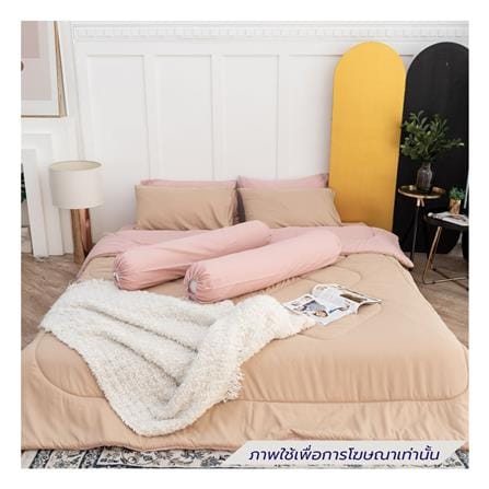 ชุดผ้าปูที่นอน 6 ฟุต (ชุด 6 ชิ้น) SANTA BEDDING สี PINK/BROWN_1