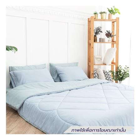 ชุดผ้าปูที่นอน 5 ฟุต (ชุด 6 ชิ้น) SANTA BEDDING สี GREEN /LIGHT BLUE_1