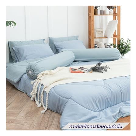 ชุดผ้าปูที่นอน 5 ฟุต (ชุด 6 ชิ้น) SANTA BEDDING สี GREEN /LIGHT BLUE_0