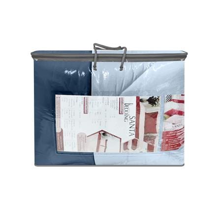 ชุดผ้าปูที่นอน 3.5 ฟุต (ชุด 4 ชิ้น) SANTA BEDDING สี LIGHT BLUE/NAVY BLUE_8