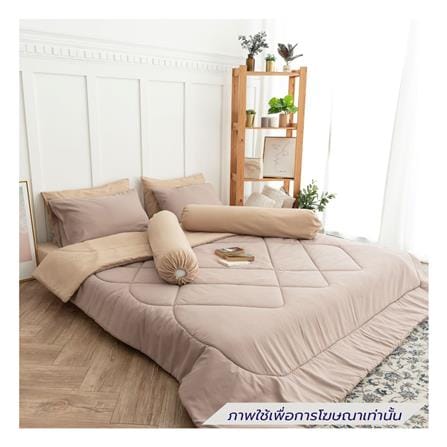 ชุดผ้าปูที่นอน 5 ฟุต (ชุด 6 ชิ้น) SANTA BEDDING สี BROWN/CREAM_0