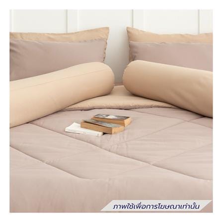 ชุดผ้าปูที่นอน 5 ฟุต (ชุด 6 ชิ้น) SANTA BEDDING สี BROWN/CREAM_2