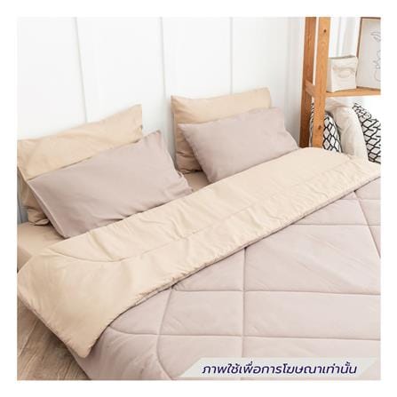 ชุดผ้าปูที่นอน 5 ฟุต (ชุด 6 ชิ้น) SANTA BEDDING สี BROWN/CREAM_3