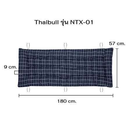 เบาะรองนั่ง THAIBULL NTX-01 57x180x9 ซม. สีน้ำเงิน_5