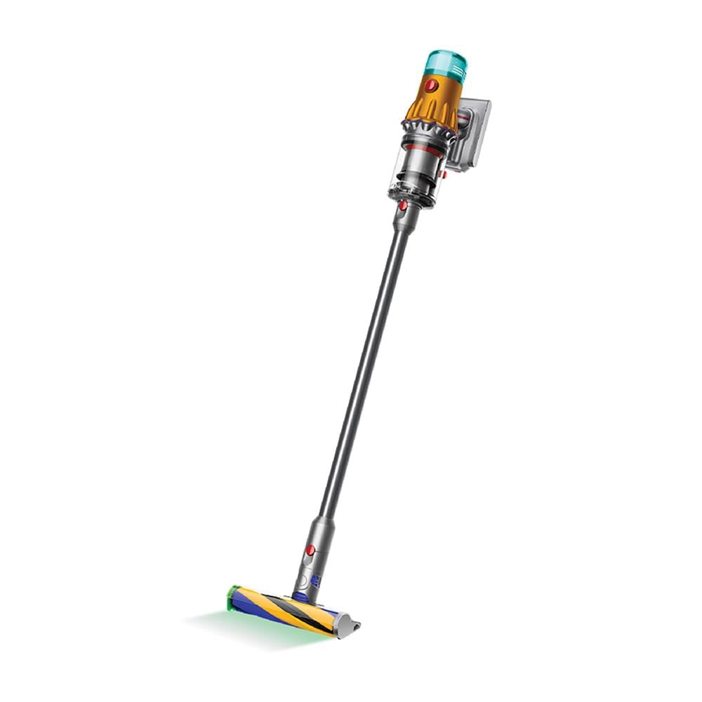 เครื่องดูดฝุ่นแบบด้าม DYSON SET SV46 V12 DETECT SLIM ABSOLUTE + FLOOR DOK สี YELLOW/IRON/NICKEL