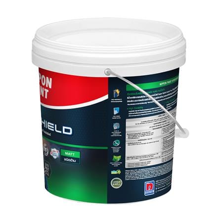 สีน้ำทาภายใน ชนิดด้าน NIPPON PAINT HYBRIDSHIELD BASE A สีขาว 2.5 แกลลอน_2