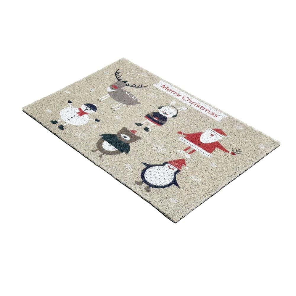 พรมเช็ดเท้าดักฝุ่น HOME LIVING STYLE MERRY 45X75 ซม. สีเบจ