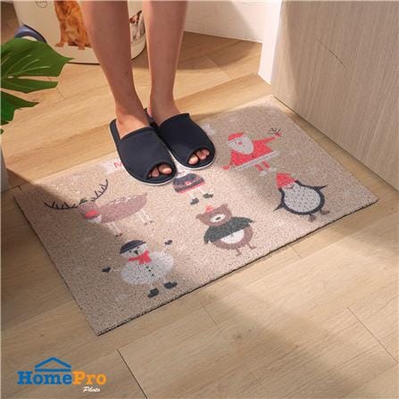 พรมเช็ดเท้าดักฝุ่น HOME LIVING STYLE MERRY 45X75 ซม. สีเบจ_6