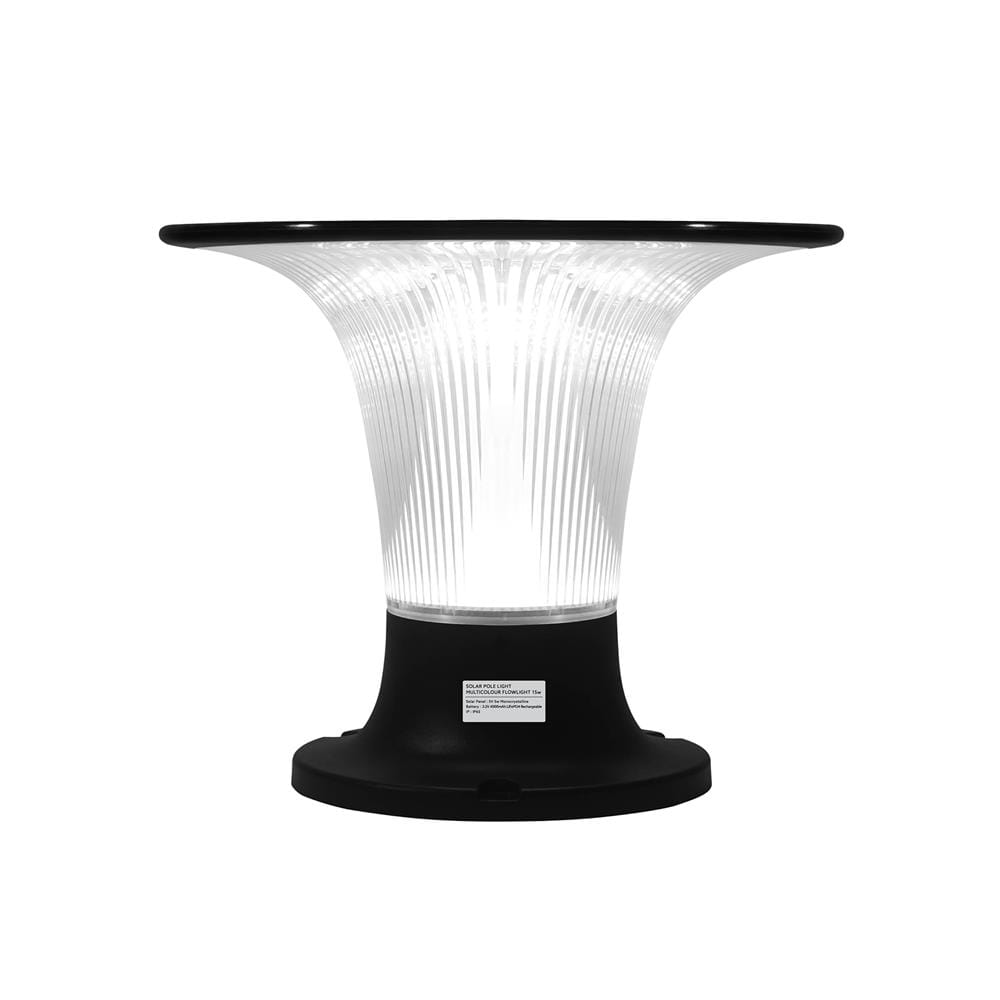 ไฟผนังนอก SOLAR LAMPTAN 2IN1 FLOWLIGH 15 วัตต์ DAYLIGHT/COOL WHITE/WARM WHITE สีดำ