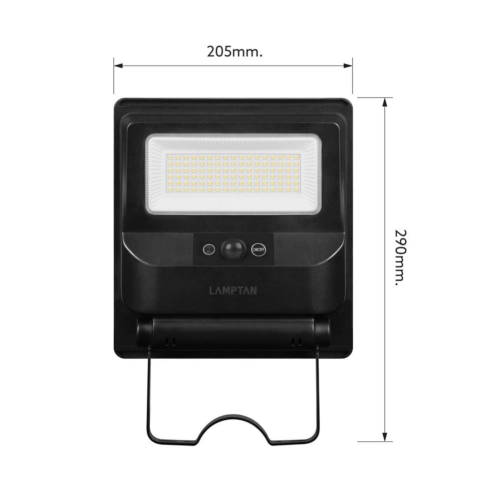 ไฟถนน SOLAR LAMPTAN DIVERSE 100 วัตต์ DAYLIGHT สีดำ