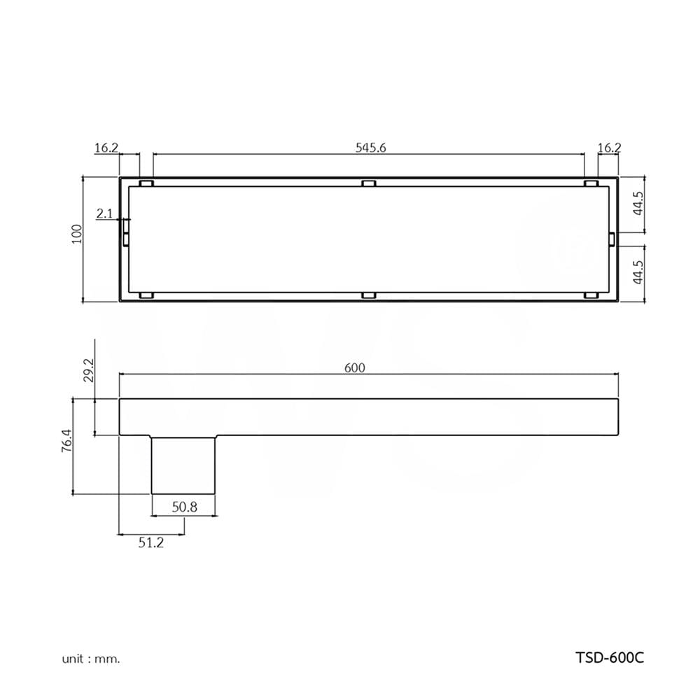 รางน้ำทิ้ง WS TSD-600C 60 ซม.