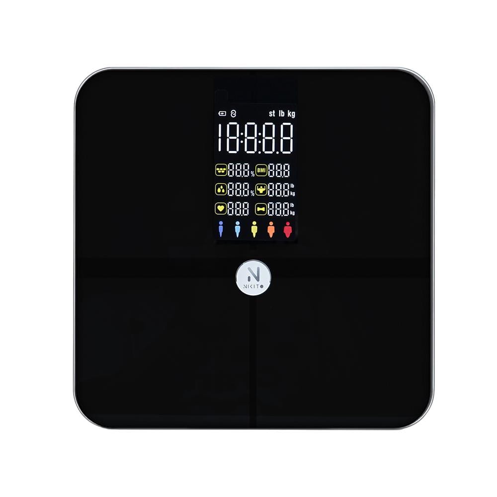 เครื่องชั่งน้ำหนักวัดมวลกาย NIKITO FI2319WB-D สีดำ