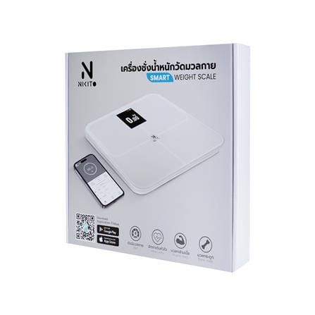 เครื่องชั่งน้ำหนักวัดมวลกาย NIKITO FI2019LB-G สีขาว_4