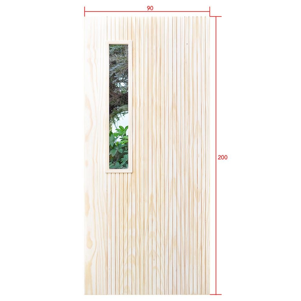 ประตูไม้สนนิวซีแลนด์ ไม่เจาะลูกบิด D2D D2D-914 90x200 ซม. สีธรรมชาติ