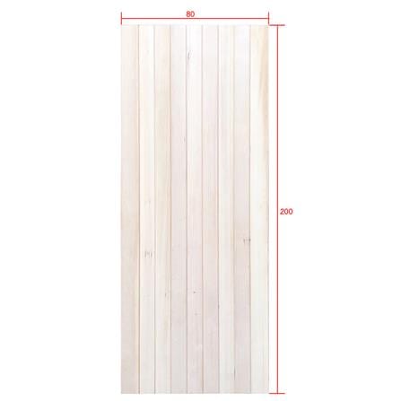 ประตูไม้เฮมล็อกเฟอร์ ไม่เจาะลูกบิด D2D ECOPINE-802 80x200 ซม. สีธรรมชาติ_4