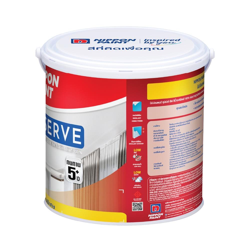 สีน้ำทาฝ้า ชนิดด้าน NIPPON PAINT SUPER SERVE SS700 สีขาว 1 แกลลอน