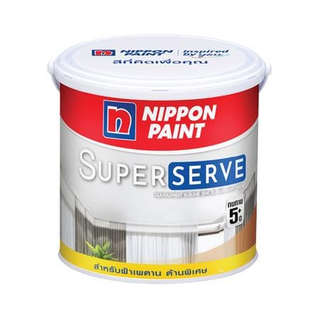 สีน้ำทาฝ้า ชนิดด้าน NIPPON PAINT SUPER SERVE SS800 สีขาว 1 แกลลอน_0