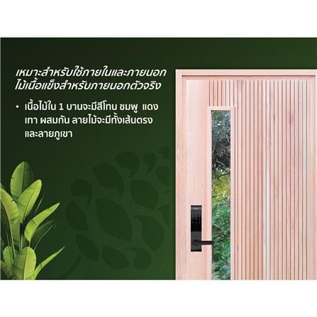 ประตูไม้เรดแกรนด์ดิส ไม่เจาะลูกบิด D2D D2D-912 80x200 ซม. สีธรรมชาติ_3