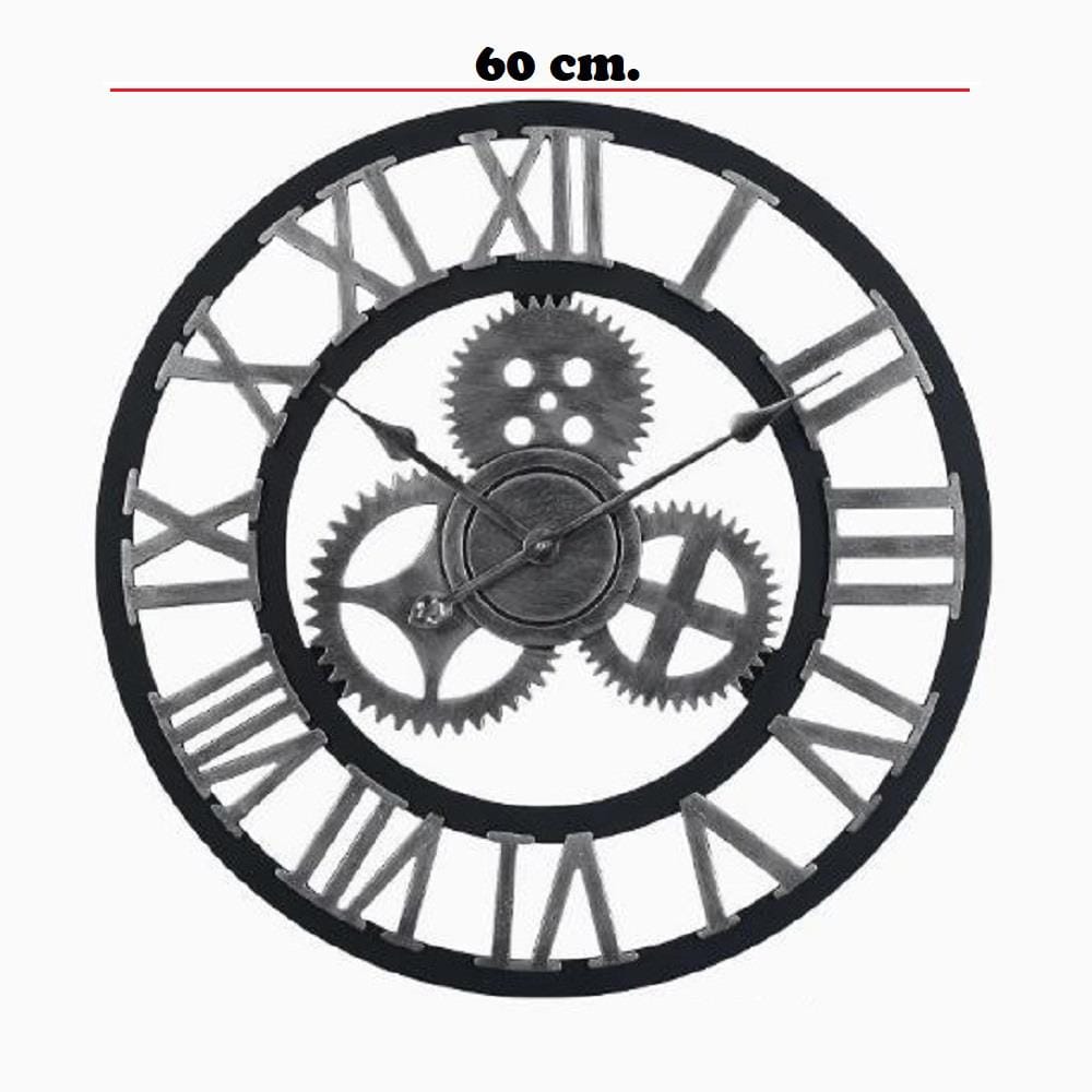 นาฬิกาแขวน INTERY C1038C012_14 23.62 นิ้ว สีเงิน/ดำ