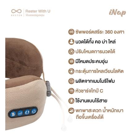 เครื่องนวดคอไฟฟ้า RESTER INAP สีน้ำตาล_2