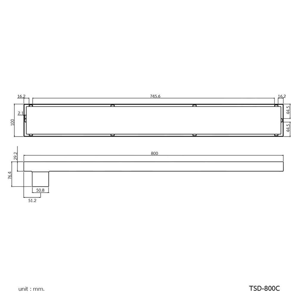 รางน้ำทิ้ง WS TSD-800C 80 ซม.