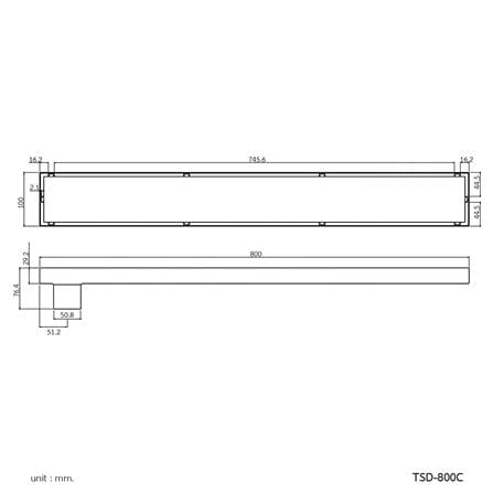 รางน้ำทิ้ง WS TSD-800C 80 ซม._1