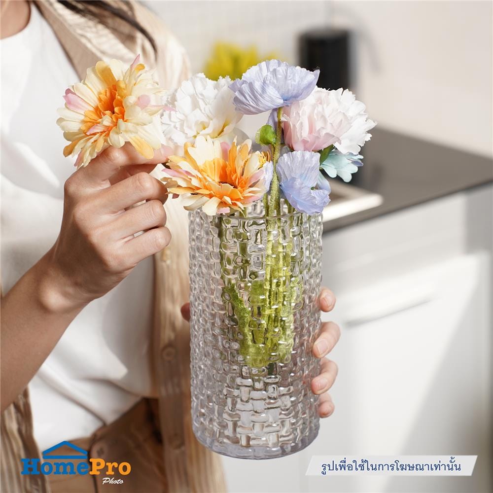 ของตกแต่ง แจกันแก้ว HOME LIVING STYLE GALA 10.5x20 ซม สีใส