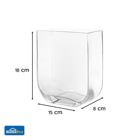 ของตกแต่ง แจกันแก้ว HOME LIVING STYLE HELEN 15x18 ซม. สีใส_3