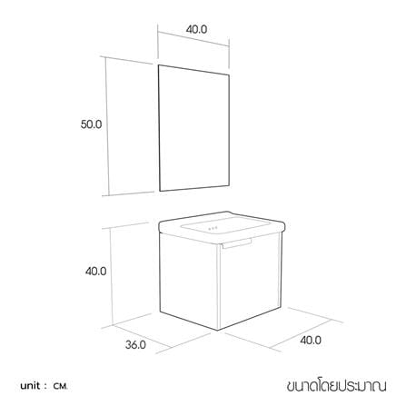 อ่างเคาน์เตอร์ WSP BSCC-152 สีเทา_9