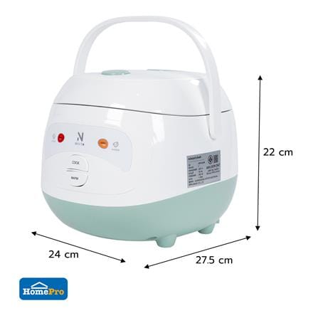 หม้อหุงข้าว MANUAL NIKITO MF4403N 1 ลิตร สีเขียว_6