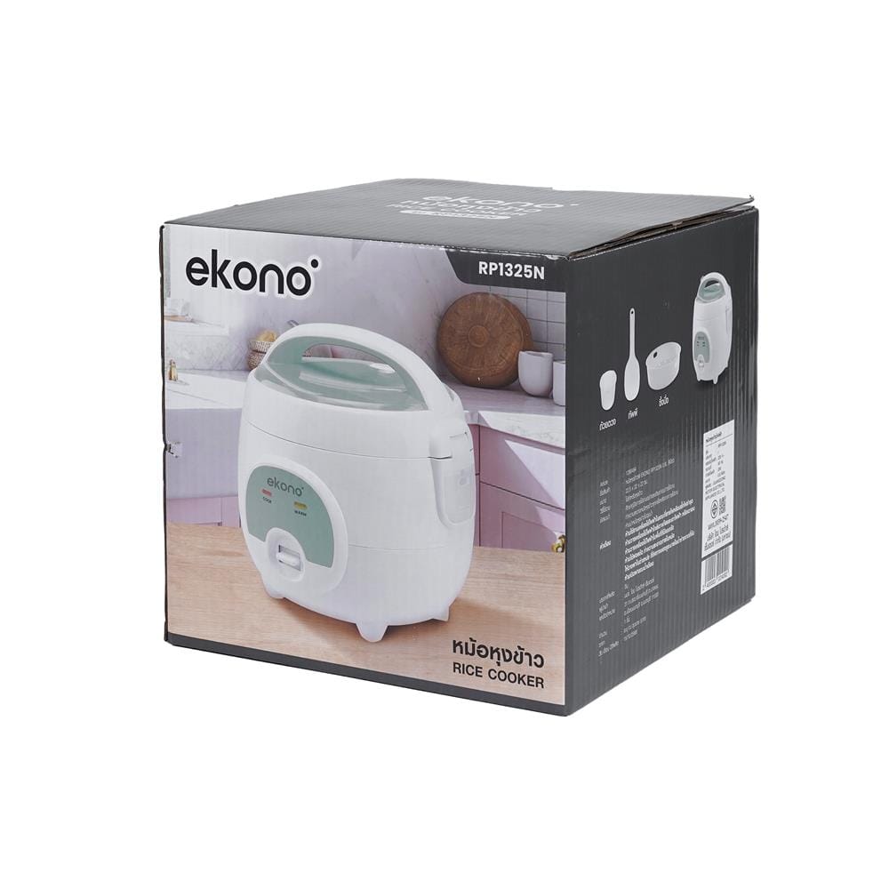 หม้อหุงข้าว MANUAL EKONO RP1325N 0.8 ลิตร สีเขียว