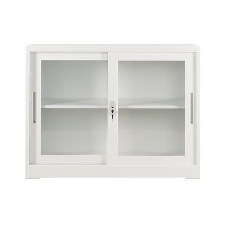 ตู้เหล็ก บานเลื่อนกระจก FURDINI KULLEN FYD-W002 120 ซม. สีขาว_2