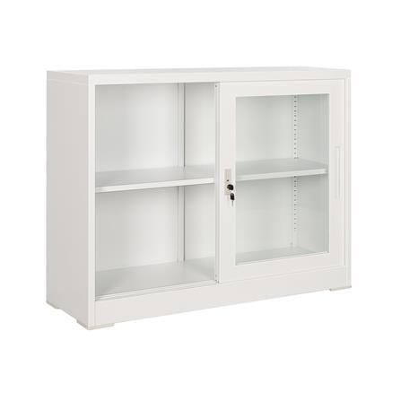 ตู้เหล็ก บานเลื่อนกระจก FURDINI KULLEN FYD-W002 120 ซม. สีขาว_4